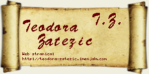 Teodora Zatežić vizit kartica